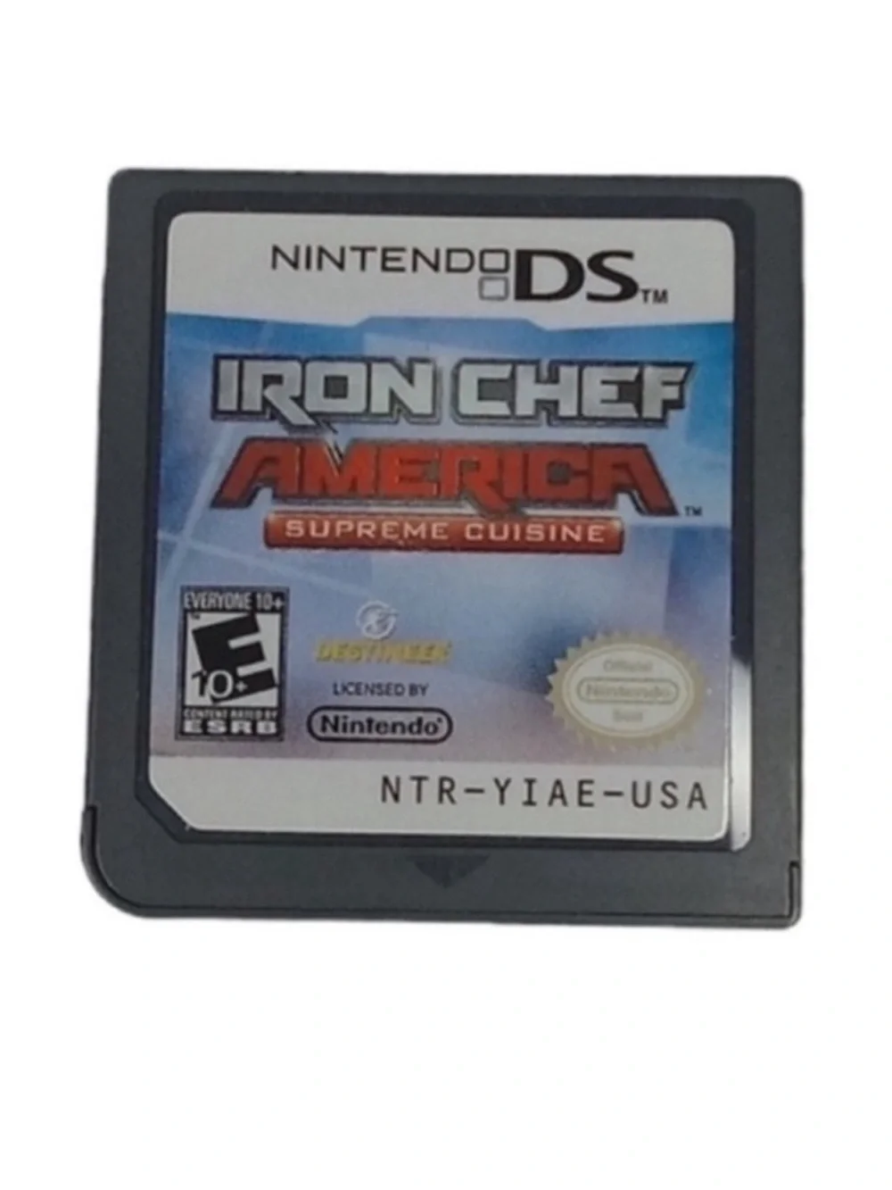 Nintendo DS Iron Chef America Game Card (Gray, Blue, Red)